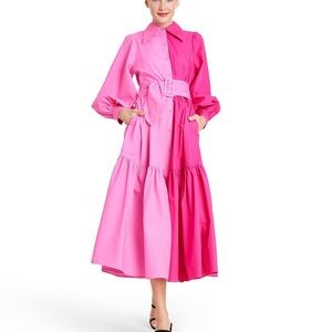 Two-Tone Shirtdress - Christopher John Rogers